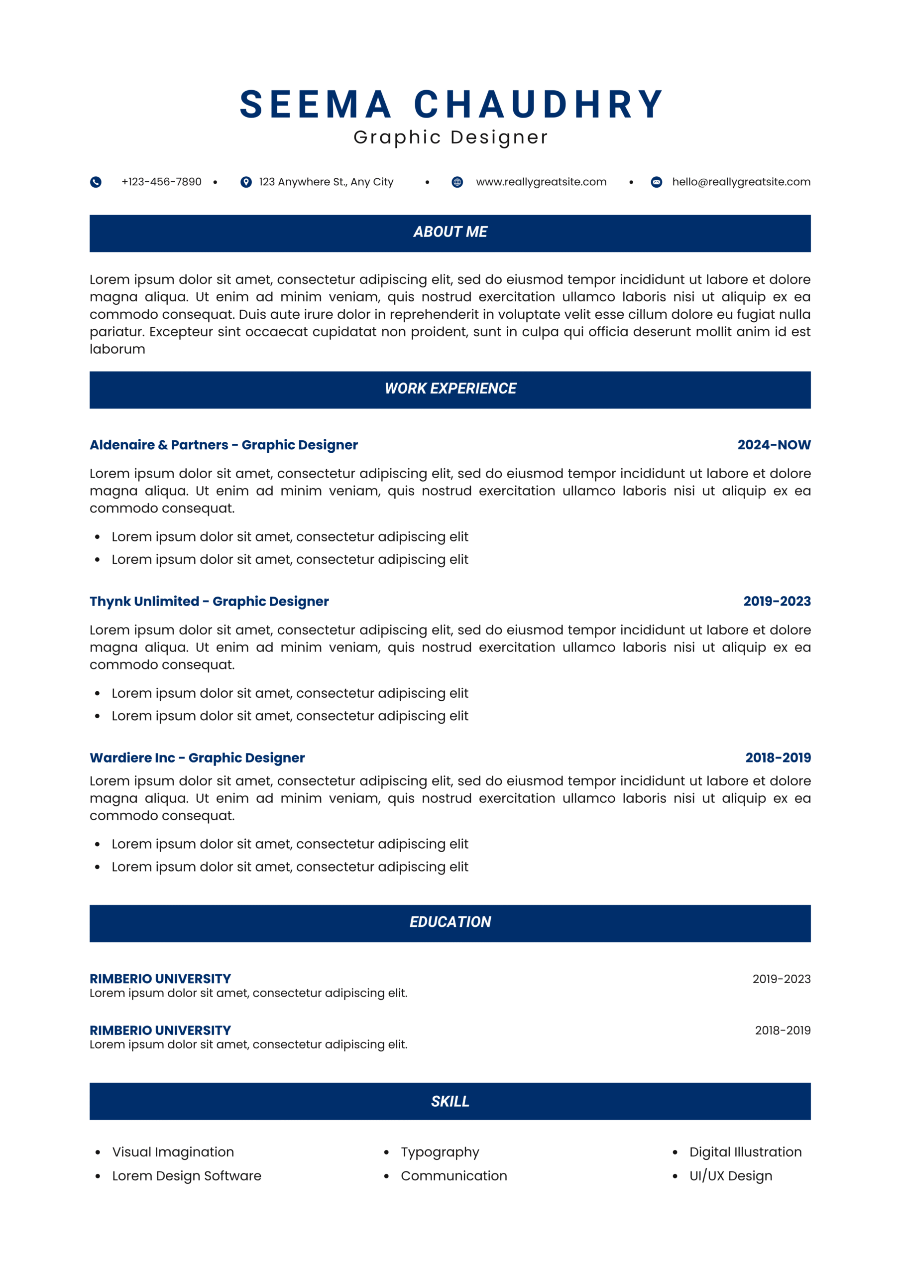 Resume Example 1